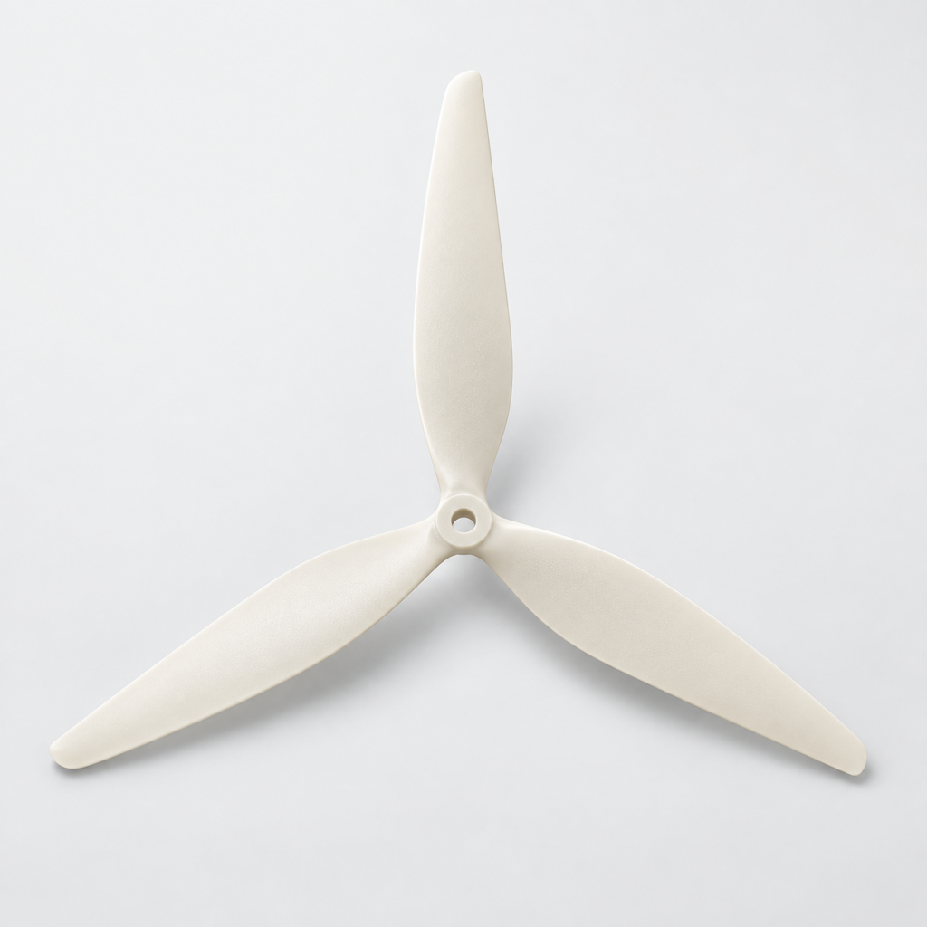 Gemfan 1507 15-inch three-blade propeller in white glass-fiber nylon