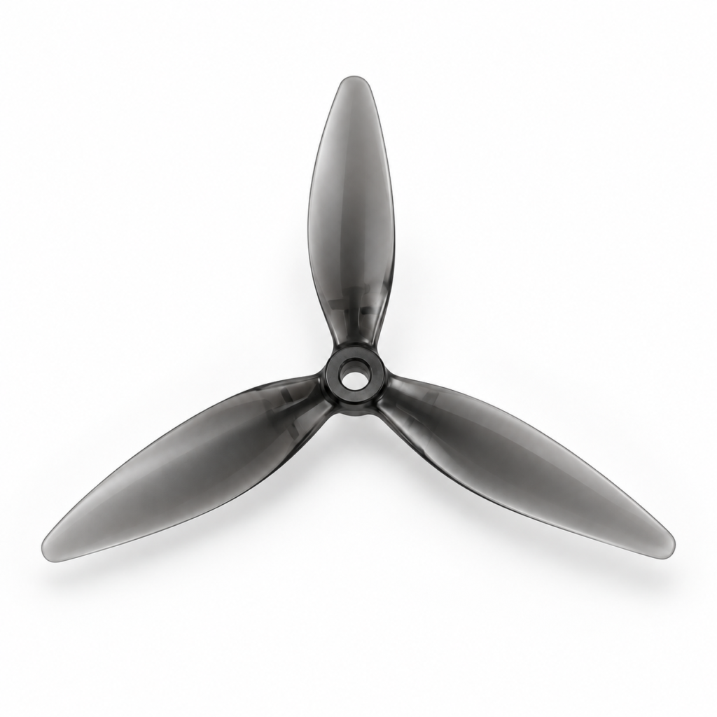JL-JY00002 7-inch three-blade propeller in smoke-gray polycarbonate